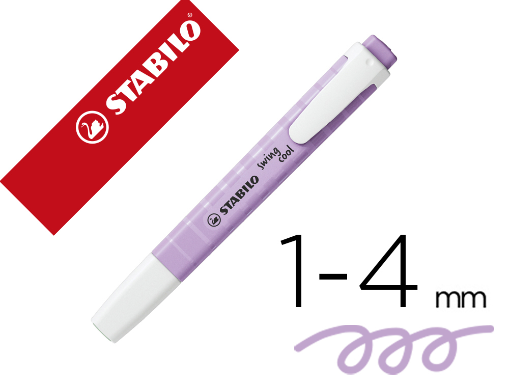 MARCADOR FLUORESCENTE STABILO SWING COOL PASTEL VIOLETA
