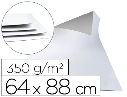 CARTAO CINZA LIDERPAPEL COM UMA FACE BRANCA 350 GR 64X88 CM PACK DE 1 KG (5 FOLHAS)