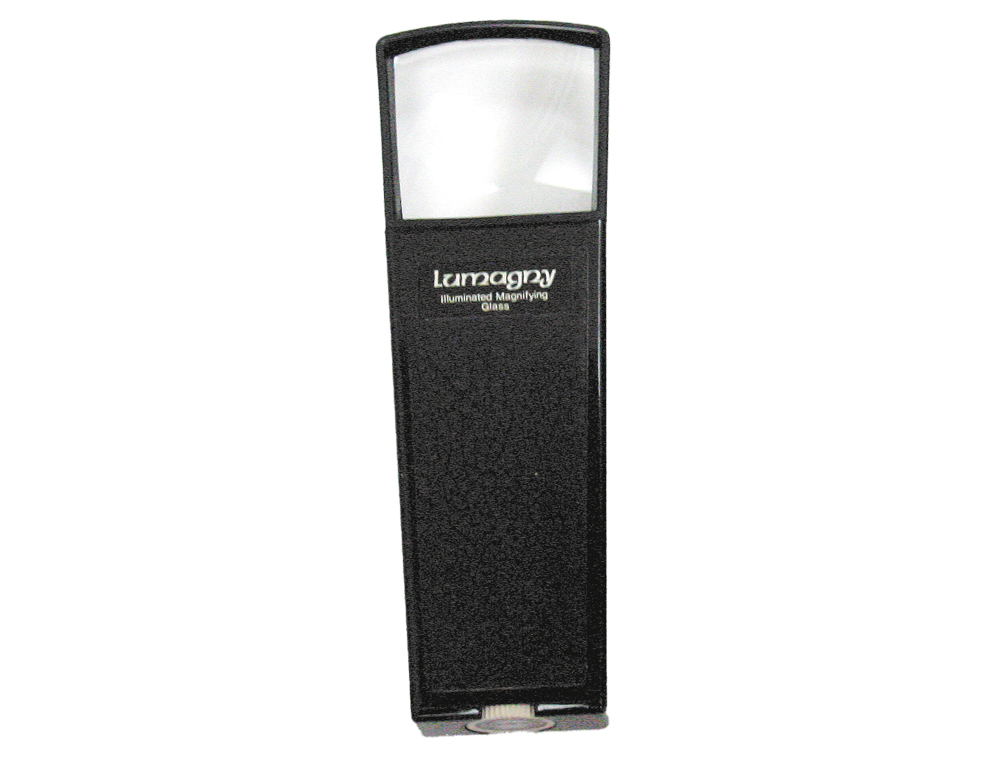 LUPA COM LUZ LUMAGNY, EM PLSTICO PRETO, DE 40 MM