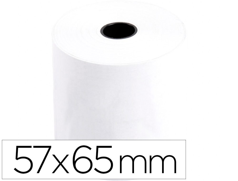 ROLO PAPEL PARA IMPRESSORA 57X65X11 MM 60 GR