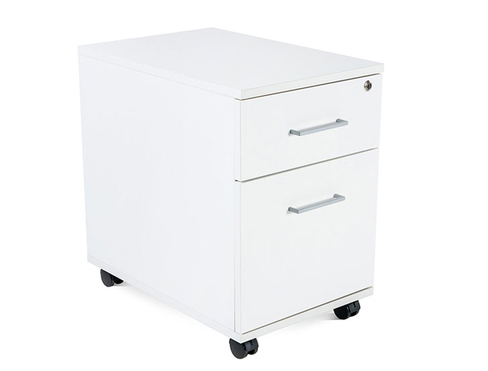ARMARIO ROCADA COM DOIS GAVETAS SERIE STORE 58X40X59,5 CM ACABAMENTO AW04 BRANCO/BRANCO