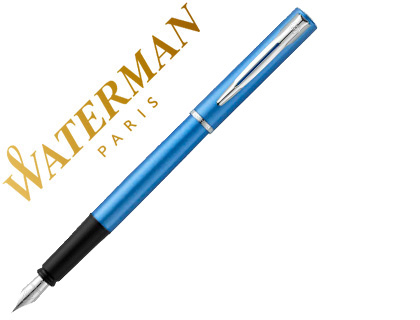 CANETA WATERMAN ALLURE LACADA AZUL EM ESTOJO DE OFERTA