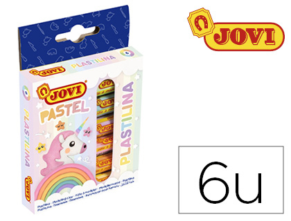 PLASTICINA JOVI 90 ESTOJO 6 UNIDADES CORES PASTEL SORTIDAS 15 G
