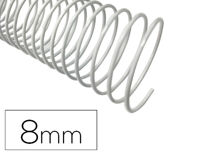 ESPIRAL Q-CONNECT METALICA BRANCO 64 5:1 8 MM 1 MM CAIXA DE 200 UNIDADES