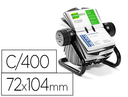 PORTA CARTOES DURACLIP VISIFIX ROTATORIO 200 BOLSAS PARA 400 CARTOES 72X104 MM INCLUI SEPARADOR AZ