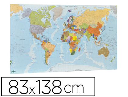 MAPA PAREDE FAIBO PLASTIFICADO ENROLADO 83X138 CM