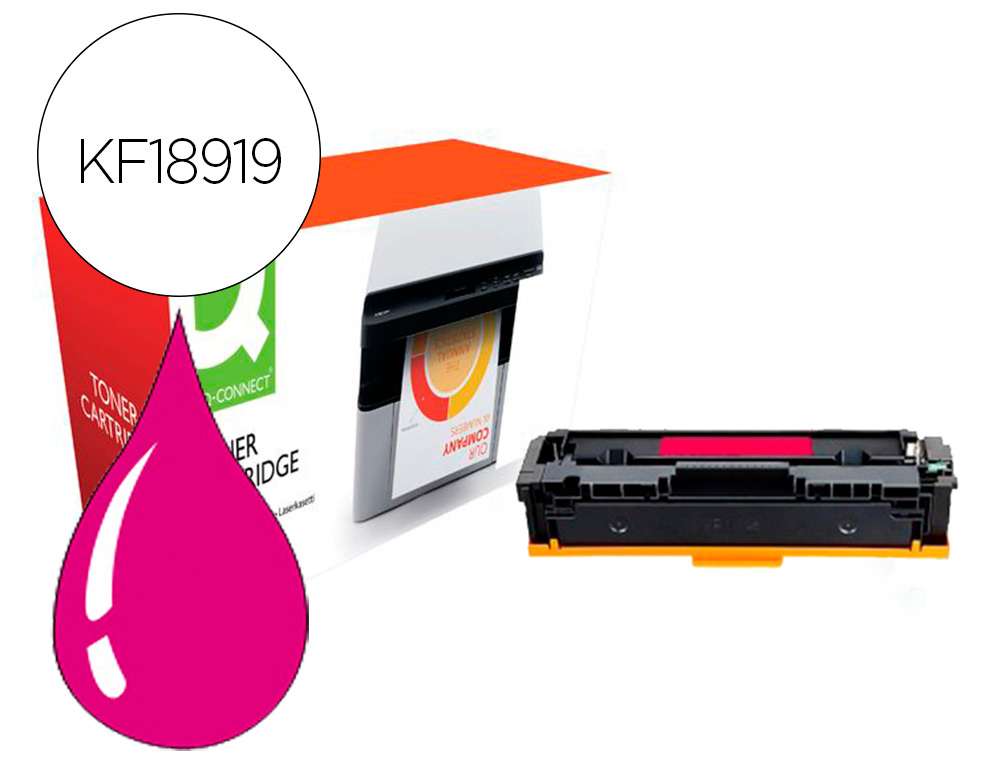 TONER COMPATIVEL Q-CONNECT CANON LBP611M I-SENSYS LBP610 MAGENTA ALTO RENDIMENTO 2200 PAGINAS