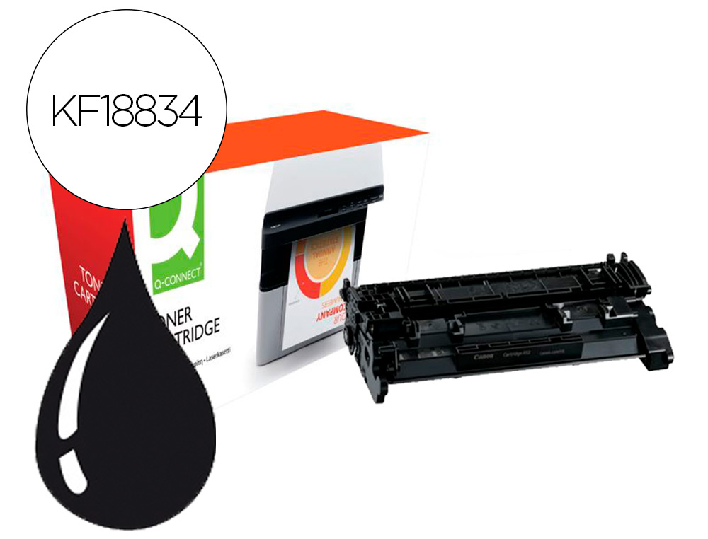 TONER COMPATIVEL Q-CONNECT CANON LBP214-HY I-SENSYS LBP 212 / 214 / 215 ALTO RENDIMENTO PRETO 9200 PAGINAS