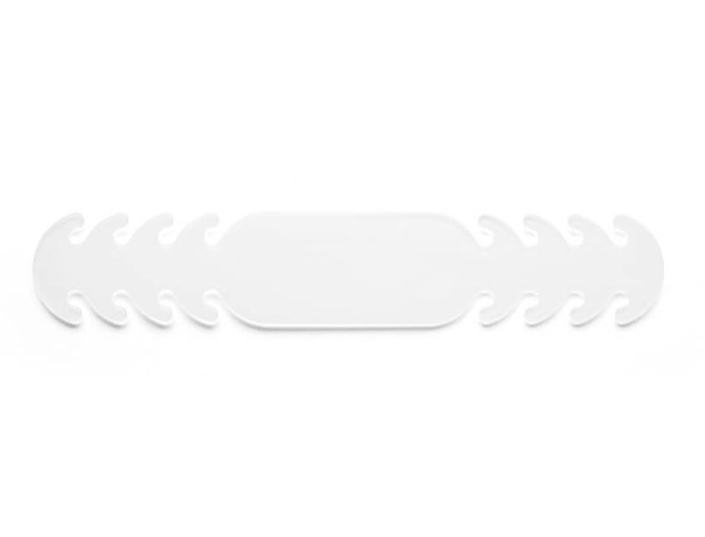 AJUSTADOR MASCARA SILICONE FLEXIVEL 3 POSICOES DE AJUSTE COR BRANCO 19,4X1,80 CM