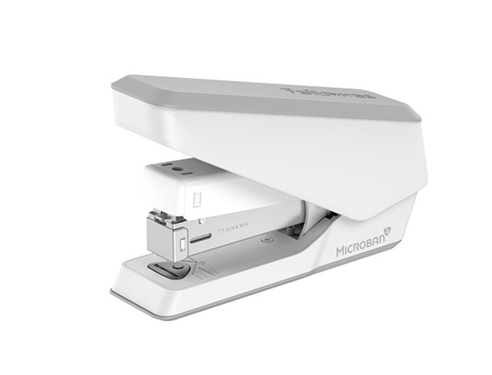 AGRAFADOR FELLOWES EASYPRESS LX840 PROTECAO ANTIBACTERIANA CAPACIDADE 25 FOLHAS USA AGRAFES 24/6 E 26/6 BRANCO