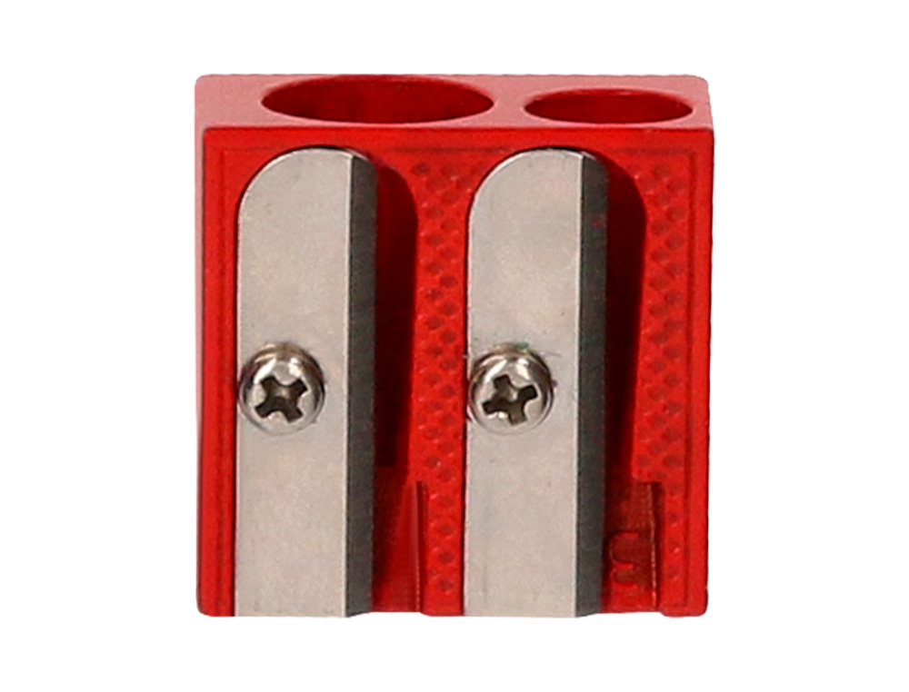 APARA LAPIS LIDERPAPEL METALICO 2 USOS COR VERMELHO