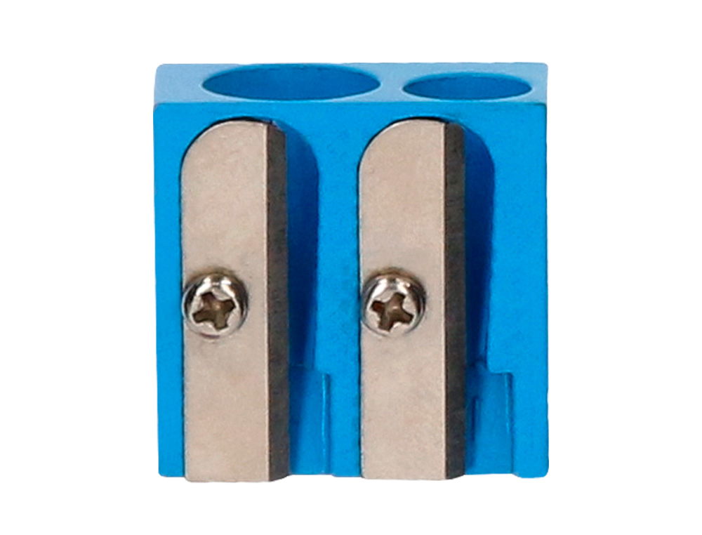 APARA LAPIS LIDERPAPEL METALICO 2 USOS COR AZUL