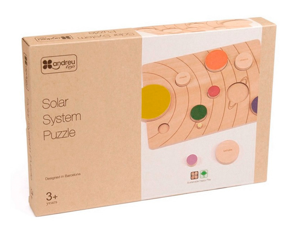 JOGO DIDATICO ANDREUTOYS SISTEMA SOLAR MADEIRA
