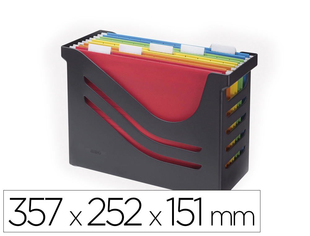 SUPORTE PARA CAPAS DE SUSPENSAO TARIFOLD PLASTICO 100% RECICLADO COR PRETO 357 X 252 X 151 MM