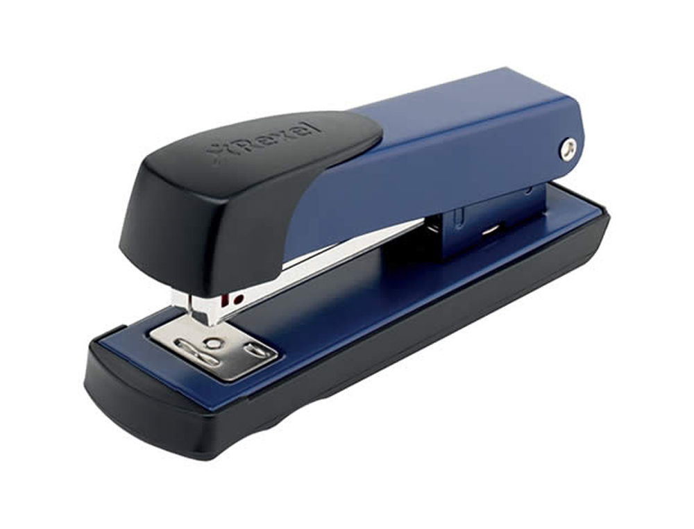 AGRAFADOR REXEL METEOR METALICO CAPACIDADE 20 FOLHAS USA AGRAFES 24/6 E 26/6 COR AZUL
