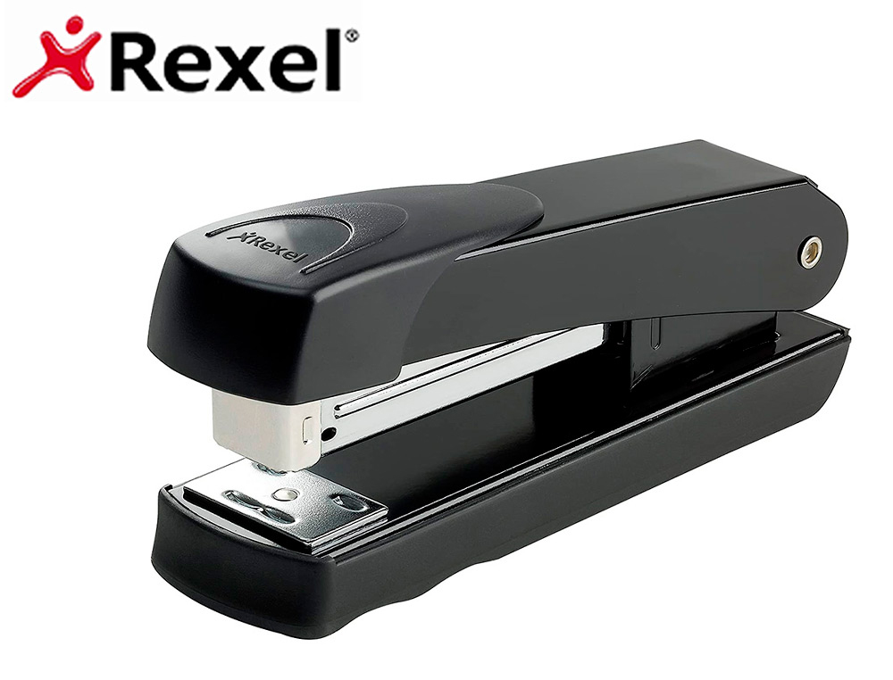 AGRAFADOR REXEL METEOR METALICO CAPACIDADE 20 FOLHAS USA AGRAFES 24/6 E 26/6 COR PRETO