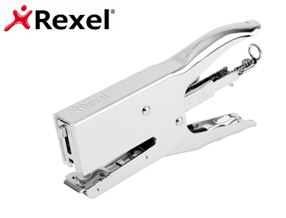 AGRAFADOR REXEL DE ALICATE OFFICE 56 METALICO CAPACIDADE 40 FOLHAS USA AGRAFES 24/6-8 E 26/6-8 CROMADO