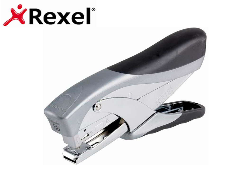 AGRAFADOR REXEL DE ALICATE SQUALE 56 METALICO CAPACIDADE 25 FOLHAS USA AGRAFES 24/6 E 26/6 COR PRATA
