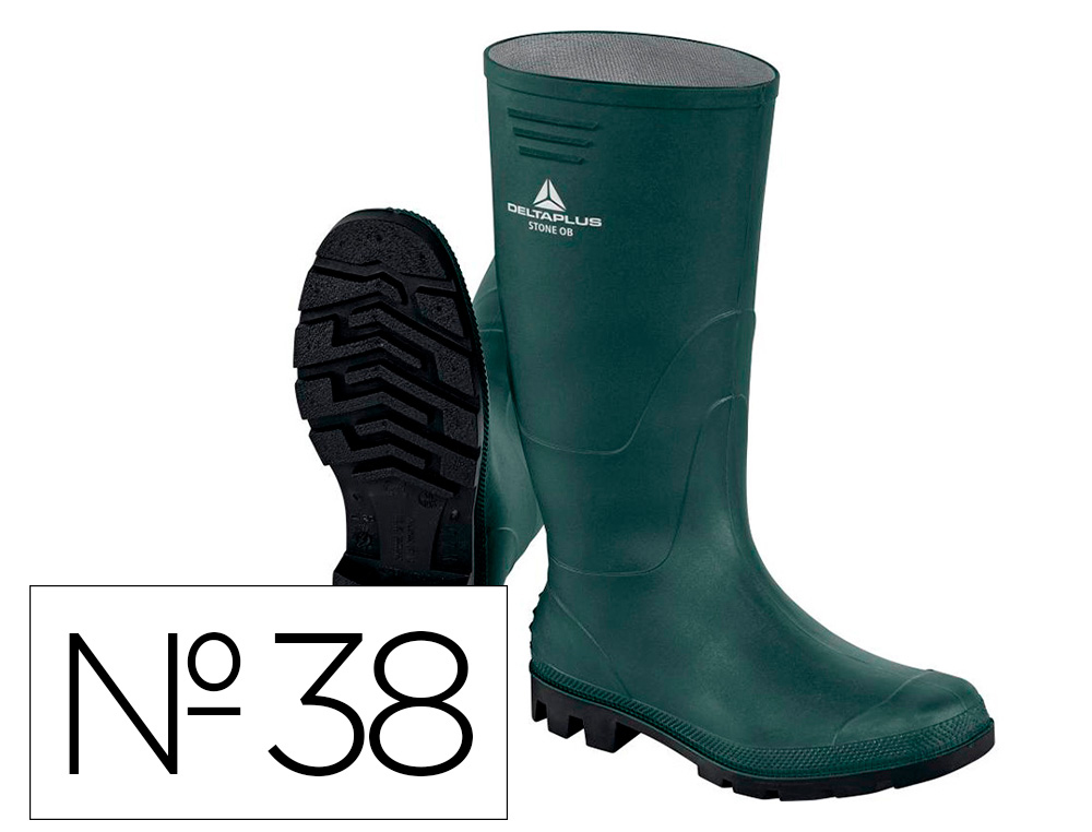 BOTAS DELTAPLUS DE SEGURANCA STONE PVC VERDE SOLA DE PITOES TAMANHO 38