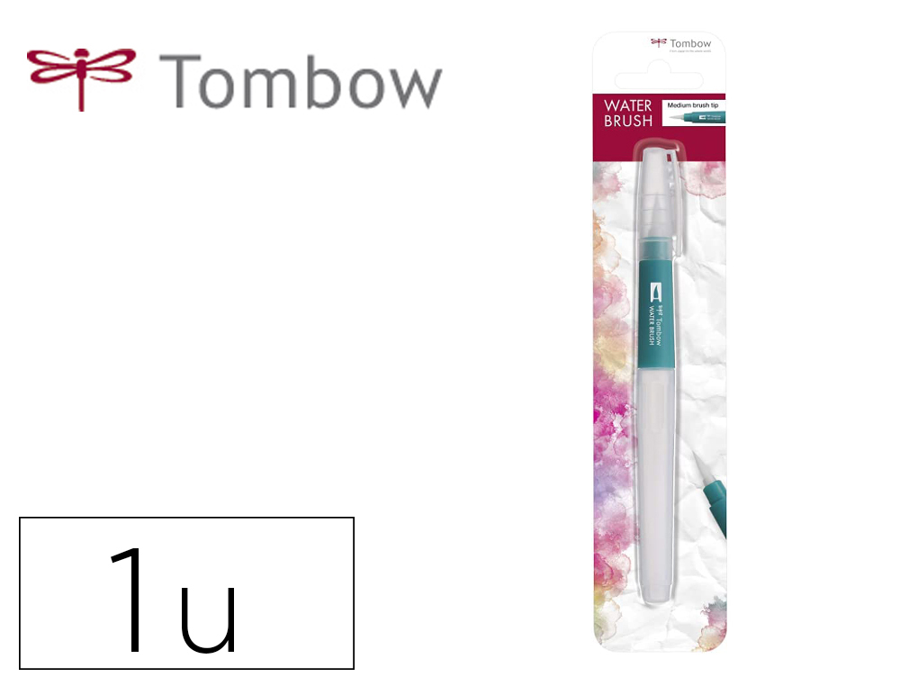 PINCEL TOMBOW WATER BRUSH COM DEPOSITO RECARREGAVEL PONTA MEDIA BLISTER DE 1 UNIDADE
