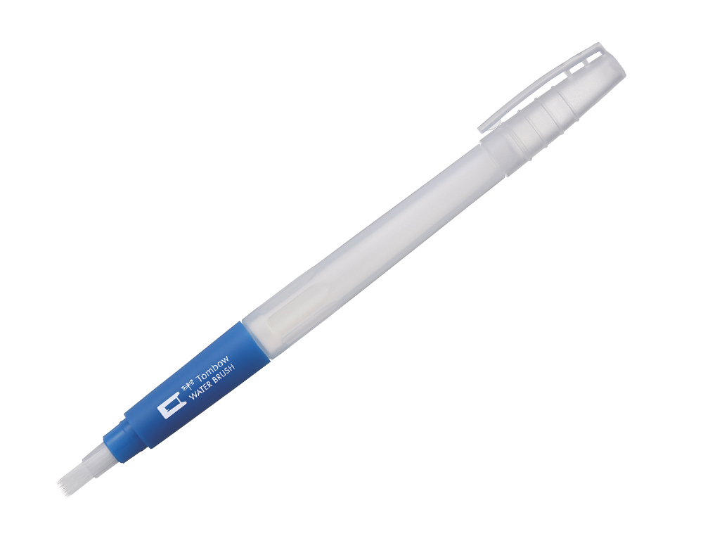 PINCEL TOMBOW WATER BRUSH COM DEPOSITO RECARREGAVEL PONTA PLANA BLISTER DE 1 UNIDADE
