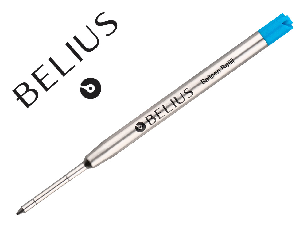 RECARGA ESFEROGRAFICA BELIUS AZUL 0,8 MM CAIXA 3 UNIDADES