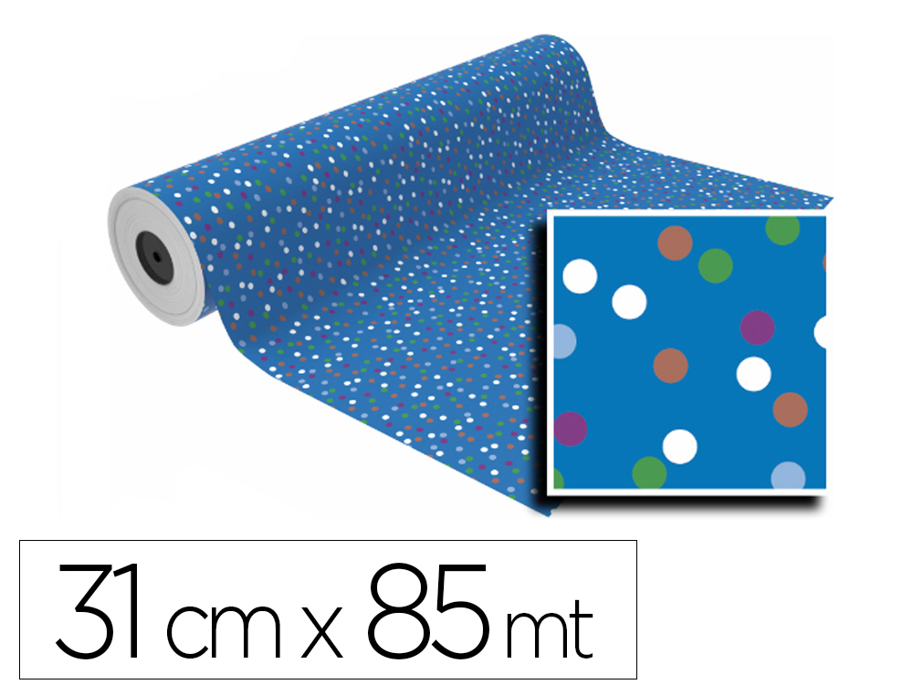 PAPEL FANTASIA BASIKA LN2001-H BOBINE LARGURA 31 CM COMPRIMENTO 85 M PESO 2 KG GRAMAGEM 60 GR