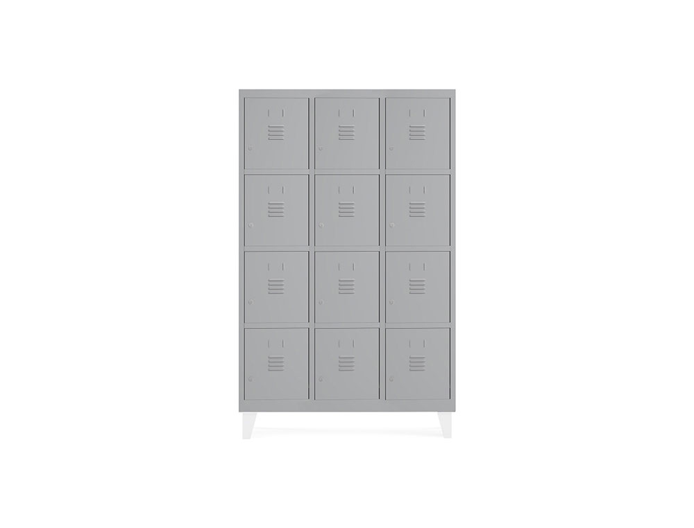 ARMARIO METALICO ROCADA 300 3 MODULOS X 4 PORTAS CINZA 910X500X1800 MM