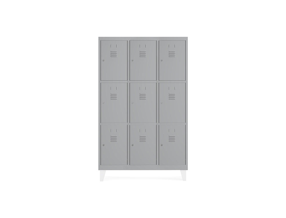 ARMARIO METALICO ROCADA 400 3 MODULOS X 3 PORTAS CINZA 1210X500X1800 MM