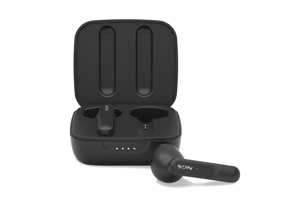 AURICULAR NGS ARTICA MOVE SEM FIOS BLUETOOTH 5.3 TRUE WIRELESS STEREO COM ESTOJO DE CARREGAMENTO COR PRETO
