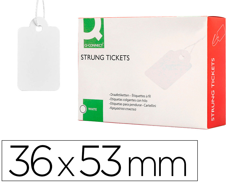 ETIQUETAS Q-CONNECT 36X53 MM CAIXA DE 500 UNIDADES