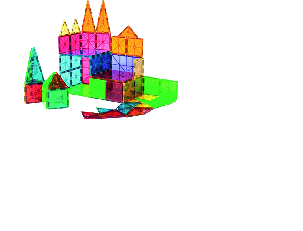 JOGO DE CONSTRUCAO AMAYA MAGTILES 104 PECAS 3D FORMAS E CORES SORTIDAS