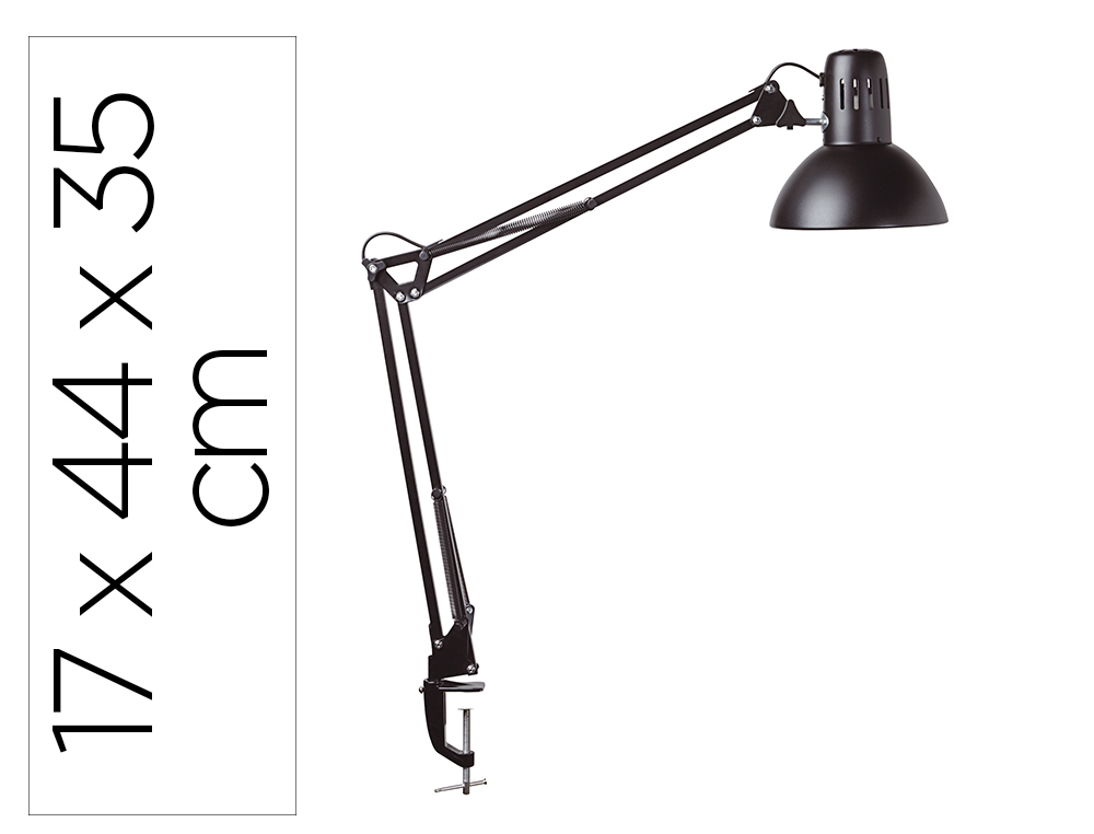 CANDEEIRO DE ESCRITORIO MAUL STUDY COM PINCA COR PRETO 170X440X350 MM