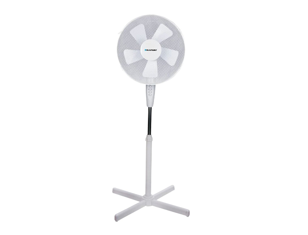 VENTILADOR BLAUPUNKT DE PE BASE CRUZADA 5 LAMINAS 3 VELOCIDADES ALTURA REGULAVEL COM COMANDO DISTANCIA+TEMPORIZADOR 45W