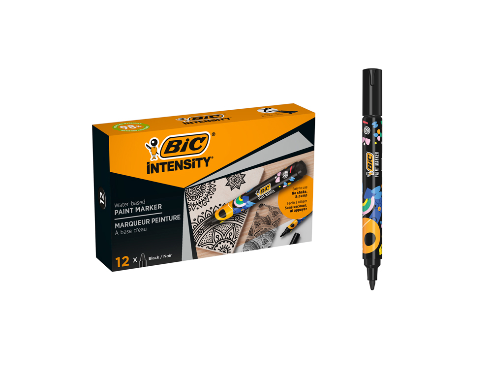 MARCADOR BIC INTENSITY PAINT MARKER COR PRETO