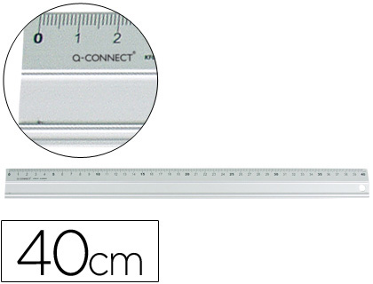 REGUA METALICA ALUMINIO Q-CONNECT 40 CM