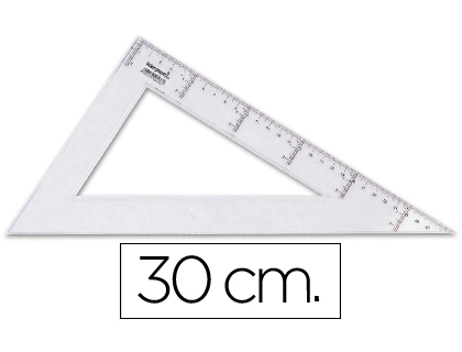 ESQUADRO LIDERPAPEL TRIANGULO PLASTICO 30 CM