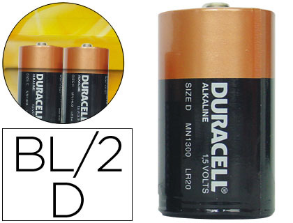 PILHA DURACELL ALCALINA D BLISTER COM 2 UNIDADES