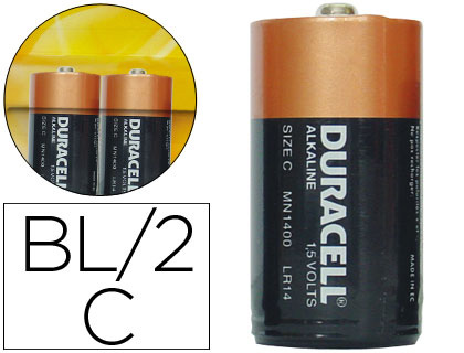 PILHA DURACELL ALCALINA C BLISTER COM 2 UNIDADES