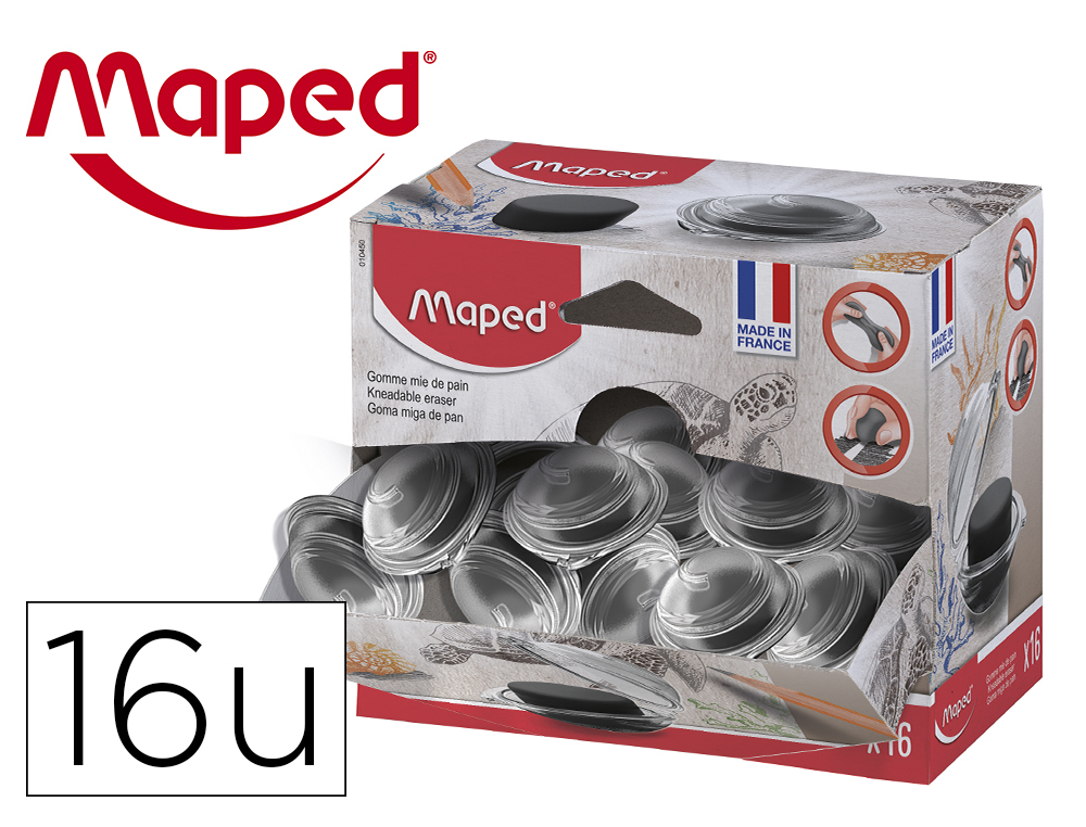 BORRACHA MAPED BRANCA CARVAO CAIXA DE 16 UNIDADES