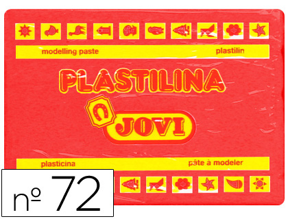 PLASTICINA JOVI 72 350 GR VERMELHO