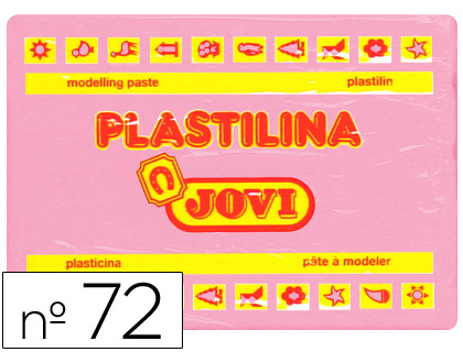PLASTICINA JOVI 72 350 GR ROSA