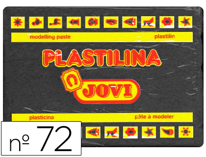 PLASTICINA JOVI 72 350 GR PRETO