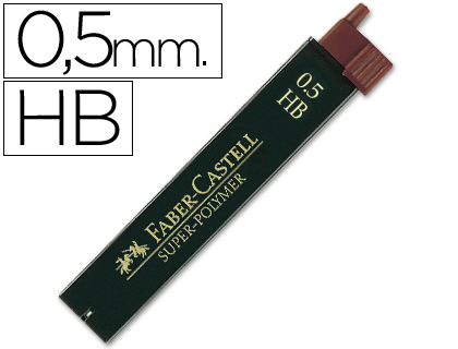 MINAS FABER GRAFITE 9065 0,5 MM HB - ESTOJO DE 12 MINAS
