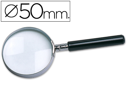 LUPA CRISTAL Q-CONNECT ARO METALICO - 50 MM