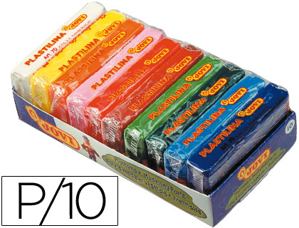 PLASTICINA JOVI BARRA 10 CORES SORTIDAS DE 50 GR