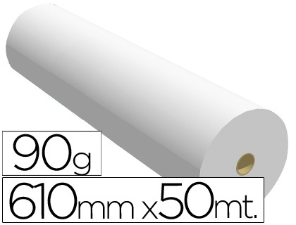 PAPEL REPROGRAFIA 90 GR 610 MM X 50 MT