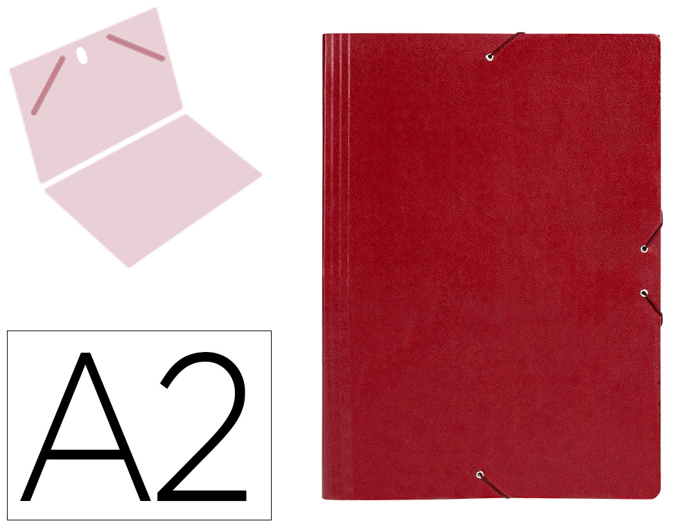 PASTA DE ELASTICOS LIDERPAPEL DIN A2 VERMELHO