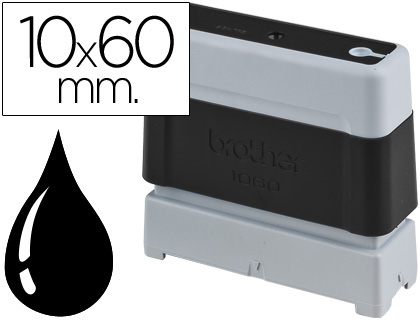 CARIMBO AUTOMATICO BROTHER 10 MM X 60 MM PRETO