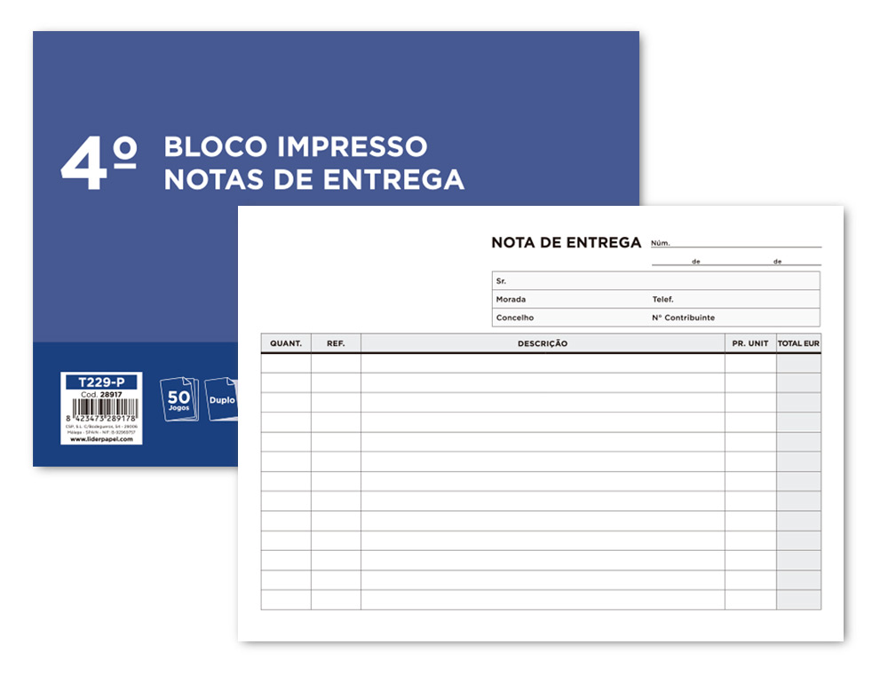 BLOCO DE ENTREGAS DUPLICADO 155X215 MM